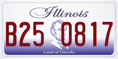 IL license plate B250817