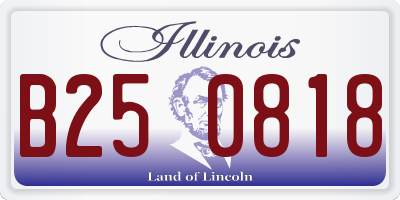 IL license plate B250818