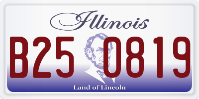 IL license plate B250819