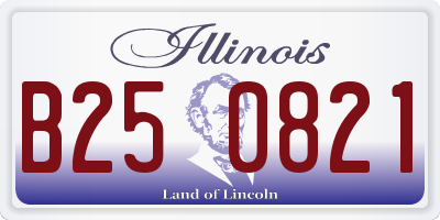 IL license plate B250821