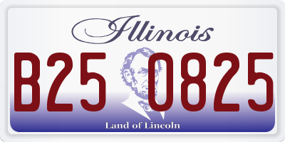 IL license plate B250825
