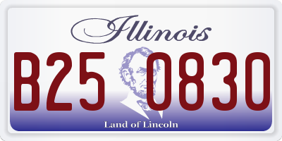 IL license plate B250830