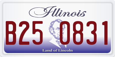 IL license plate B250831