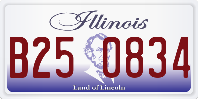 IL license plate B250834