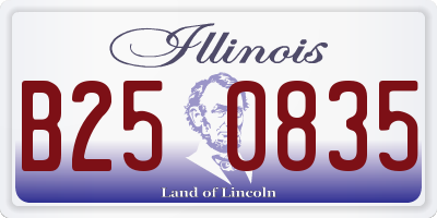IL license plate B250835