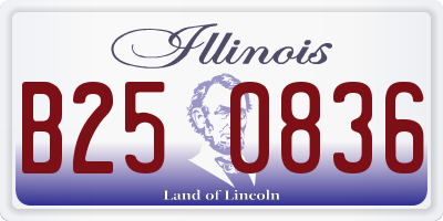 IL license plate B250836