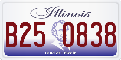 IL license plate B250838
