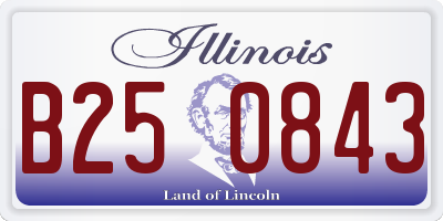 IL license plate B250843