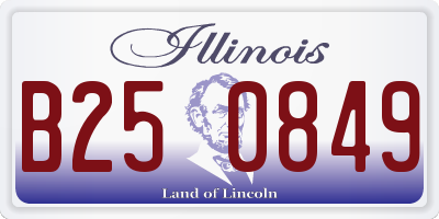 IL license plate B250849