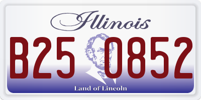 IL license plate B250852