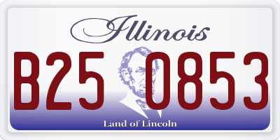 IL license plate B250853
