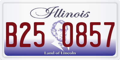 IL license plate B250857
