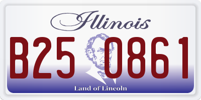 IL license plate B250861