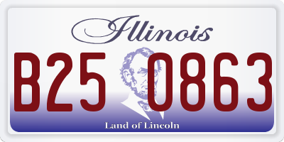 IL license plate B250863