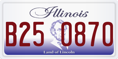 IL license plate B250870