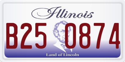 IL license plate B250874