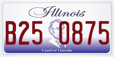 IL license plate B250875