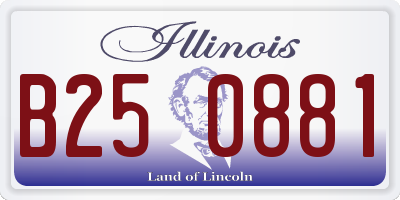 IL license plate B250881