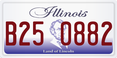 IL license plate B250882