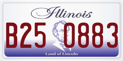 IL license plate B250883