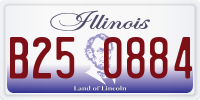 IL license plate B250884