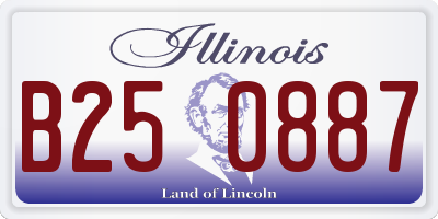 IL license plate B250887