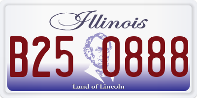 IL license plate B250888