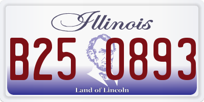 IL license plate B250893