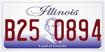 IL license plate B250894