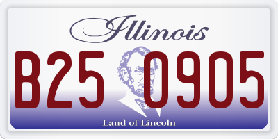IL license plate B250905