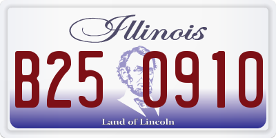 IL license plate B250910