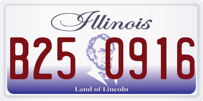 IL license plate B250916
