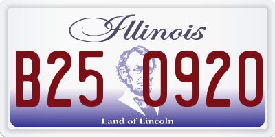IL license plate B250920