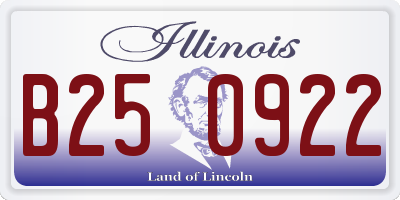IL license plate B250922