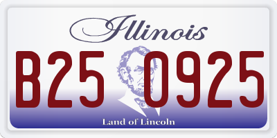 IL license plate B250925