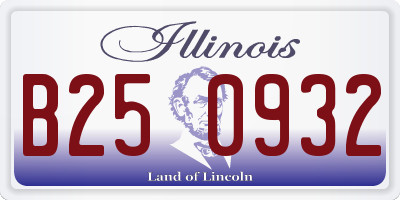 IL license plate B250932