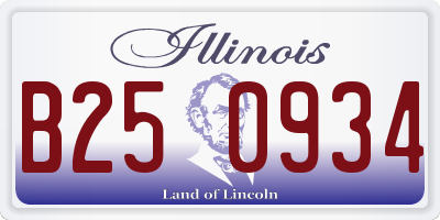 IL license plate B250934