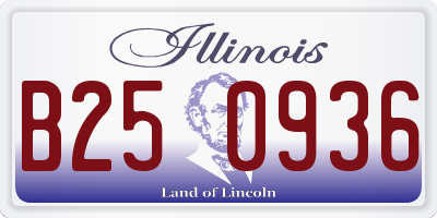 IL license plate B250936