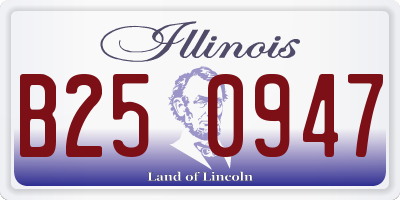 IL license plate B250947