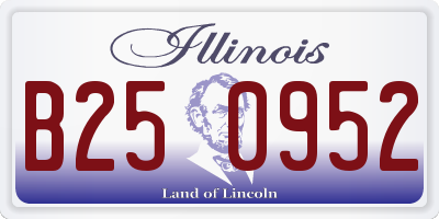 IL license plate B250952