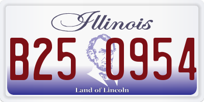 IL license plate B250954
