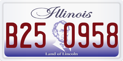 IL license plate B250958