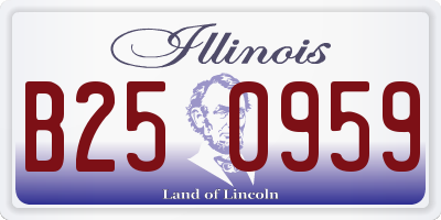 IL license plate B250959