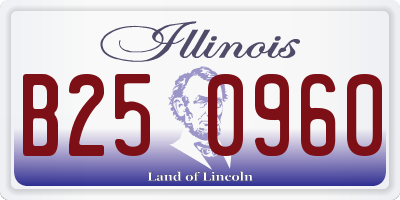 IL license plate B250960