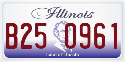 IL license plate B250961
