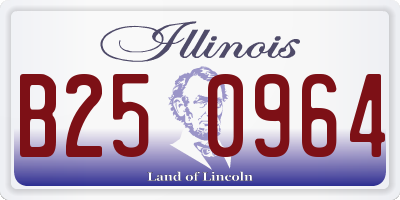IL license plate B250964