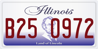 IL license plate B250972