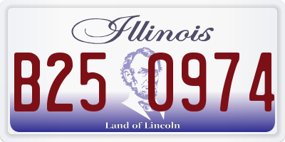 IL license plate B250974