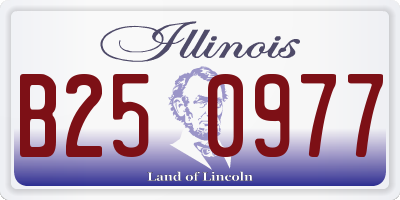 IL license plate B250977