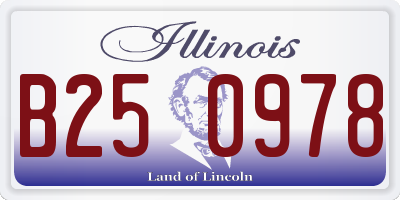 IL license plate B250978